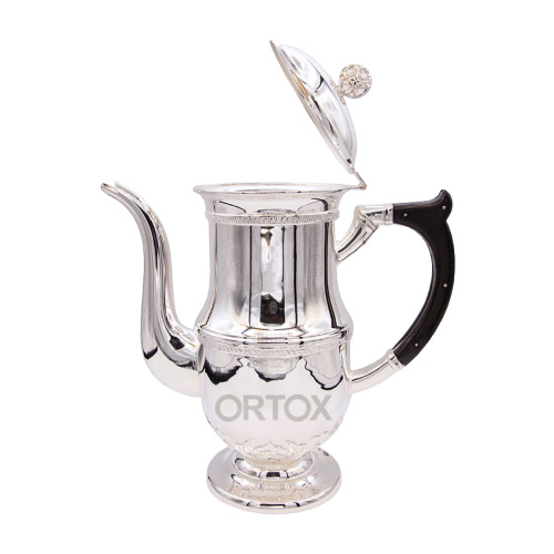 Чайник для теплоты из латуни в серебрении, высота 21,5 см, 0,75 л фото 3