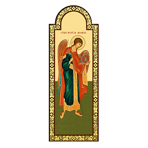 Диаконская дверь для "Суздальского" иконостаса, цвет "кипарис" с золотом (поталь) (Северная (левая), 70х4,6х198 см)