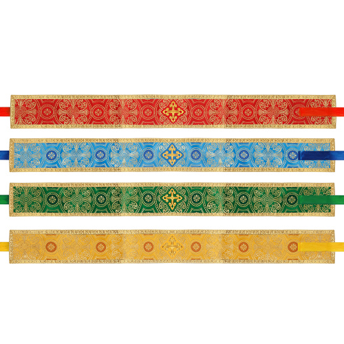 Пояс иерейский, креп-сатин, церковный шёлк, 100х10 см