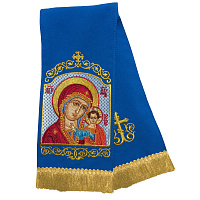 Закладка для Евангелия вышитая с иконой Казанская, 160х14,5 см