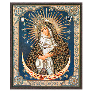 Икона Божией Матери "Остробрамская", МДФ (10х12 см)