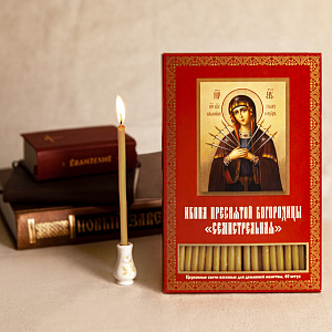Свечи восковые для домашней молитвы "Икона Божией Матери "Семистрельная", 40 шт. (крафт-упаковка)