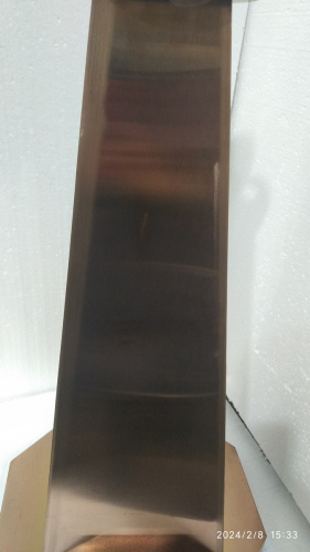 Столбик ограждения металлический, восьмигранное основание, 32х68 см, цвет "под медь", У-1081 фото 12