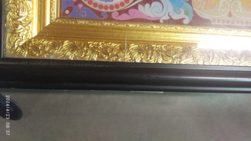Икона большая храмовая "Спас Нерукотворный", 80х117 см, УФ-печать на стекле, У-1214 фото 3