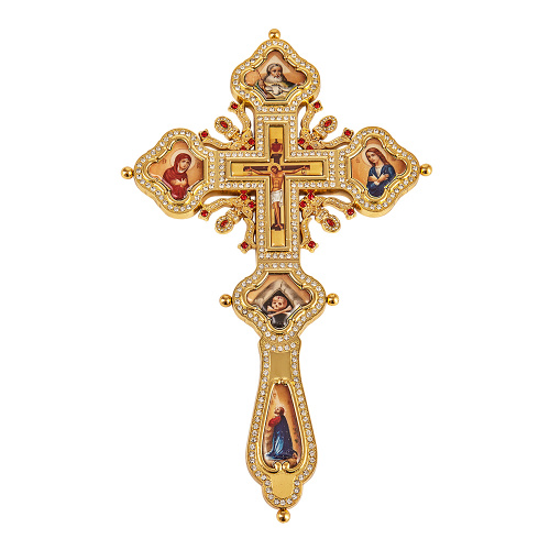 Крест напрестольный / требный, цинковый сплав, литография, 19х30 см, №2, У 55-0020