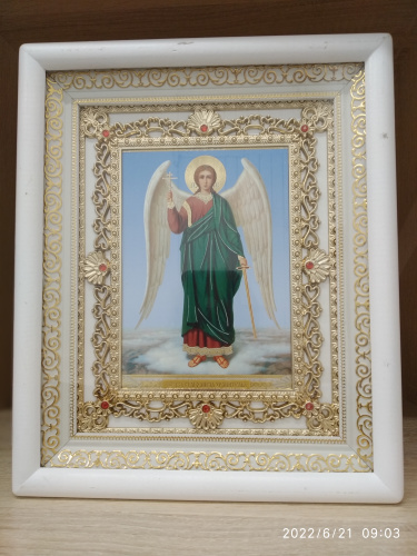 Икона Ангела Хранителя ростовая, 24х28 см, багетная рамка, У-0159 фото 2