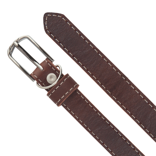 Ремень женский кожаный коричневый с молитвой Честному Кресту и Иисусовой молитвой, ширина 1,8 см, с  фото 7