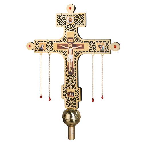 Запрестольные крест и икона, комплект, высота 65 см фото 2
