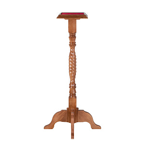 Подставка под дикирий / трикирий "Ивановская" светлая с тканью, 120 см (синяя ткань)