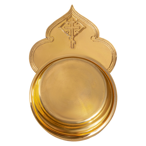 Ковш для запивки из ювелирного сплава в позолоте, травление, Ø 7,5 см фото 3