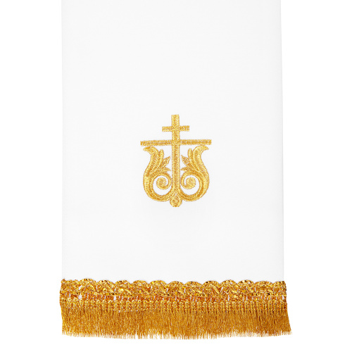 Закладка для Евангелия с иконой Спасителя белая, 160х14,5 см фото 3