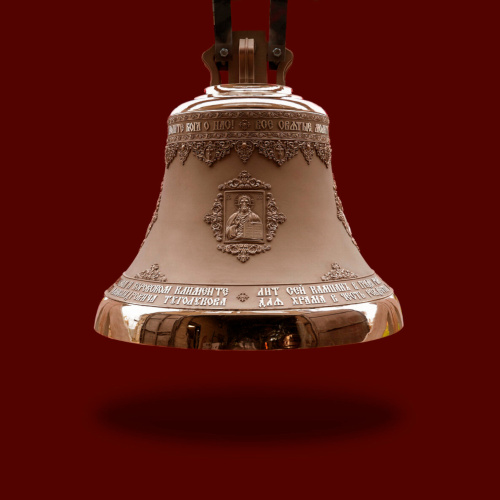 Колокол церковный большой из колокольной бронзы, 110х110 см, вес 800 кг