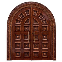 Храмовая дверь с двойным порталом, 189х241 см