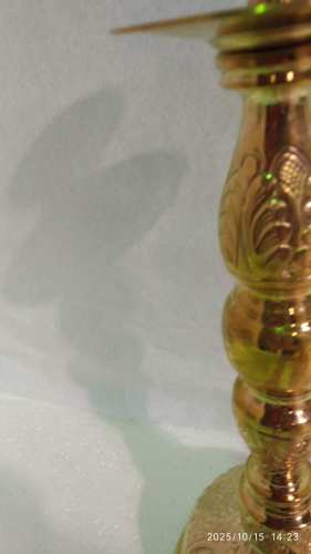 Подсвечник напрестольный, латунь, 13х34 см, №1, У 13-0315 фото 5