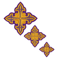 Крест на облачение пришивной фиолетовый 