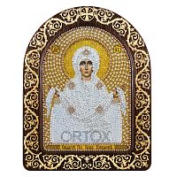 Набор для вышивания бисером "Икона Покров Пресвятой Богородицы", 13,5х17 см, с фигурной рамкой