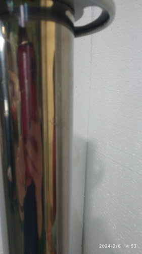 Столбик ограждения солеи металлический, 32х91 см, цвет "под серебро", У-1076 фото 6