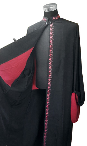 Ряса греческая черная мужская с вышивкой, ткань костюмная фото 2