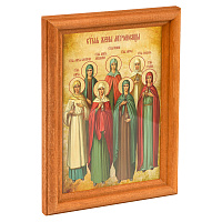 Икона "Святые Жены Мироносицы" в деревянной рамке, 12х1,5х17 см