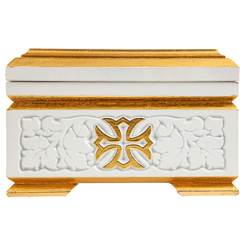 Ковчег для мощей "Суздальский" белый с золотом (поталь), 30х20х13 см фото 9