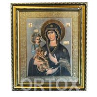 Икона Божией Матери "Троеручица", 15х18 см, багетная рамка