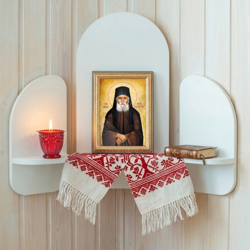 Икона преподобного Паисия Святогорца в пластиковой рамке, 13х1,5х18 см фото 2