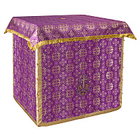 Облачение на престол фиолетовое, церковный шелк, 100х100х100 см