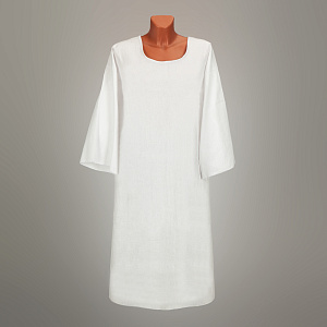 Рубашка для крещения без завязок, хлопчатобумажная (размер 58-60)