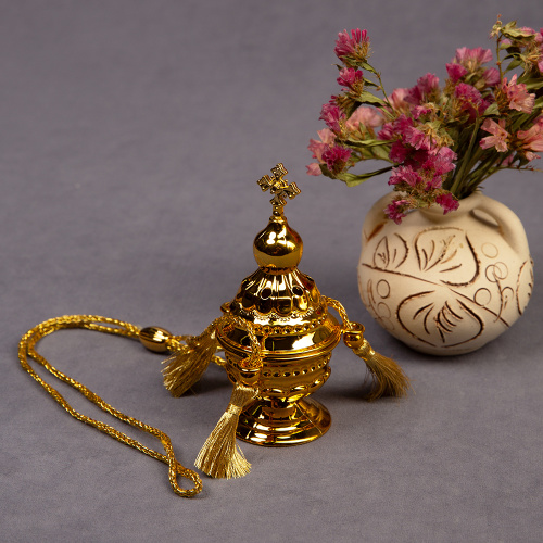 Подвеска в форме кадильницы в автомобиль, с благовонием, 4х10 см фото 4