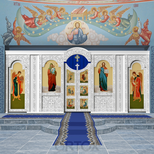 Иконостас "Суздальский" одноярусный (г. Волгоград), белый, 534х242,6х20,8 см фото 2