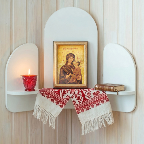 Икона Божией Матери "Тихвинская" в пластиковой рамке, 13х1,5х18 см фото 2