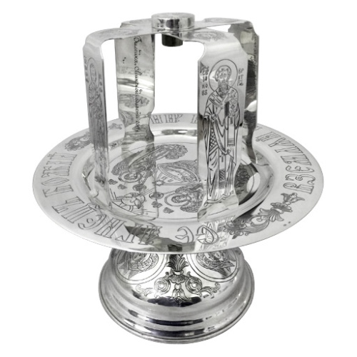 Евхаристический набор: потир, дискос, звездица и лжица (серебро) фото 2