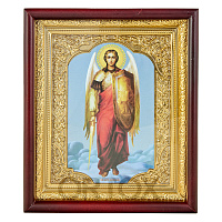 Икона большая храмовая Св. Архангела Михаила, прямая рама