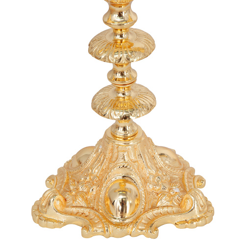 Семисвечник напрестольный латунный, покрытие под золото, 66,5х66 см фото 5 Семисвечник напрестольный латунный, покрытие под золото, 66,5х66 см фото 5