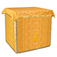 Облачение на престол желтое, церковный шелк, 100х100х100 см