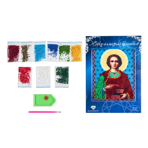 Алмазная мозаика "Икона великомученика и целителя Пантелеимона", 15х20 см фото 2 Алмазная мозаика "Икона великомученика и целителя Пантелеимона", 15х20 см фото 2