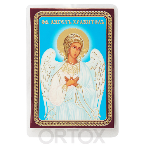 Икона Ангела Хранителя, 6х8 см, ламинированная  фото 2