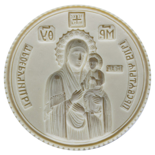 Печать для просфор с иконой Божией Матери "Троеручица", Ø 105 мм