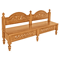 Скамья "Оренбургская" светлая, 200х45х93 см