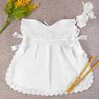 Платье для крещения, размер 62-74, белое