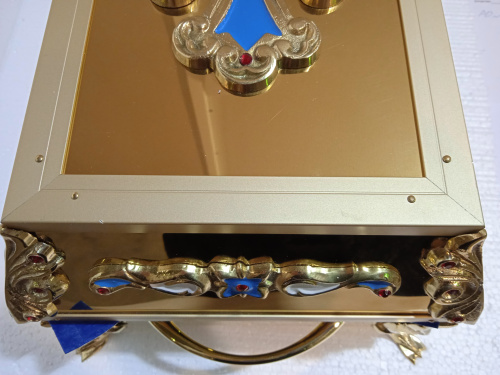 Ковчег для святых мощей, 28х20х17 см, литые элементы, У-0454 фото 3