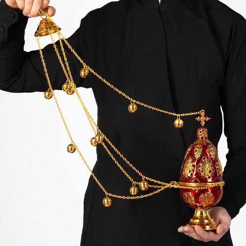 Кадило № 39, латунь, 13,5х28 см фото 8