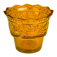 Стаканчик для лампады "Ландыш" желтый, 8,5х7 см