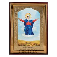 Икона большая храмовая Божией Матери "Спорительница хлебов", прямая рама