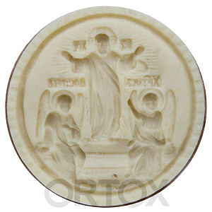 Печать для просфор с иконой "Воскресение Христово", Ø 65 мм (дерево, пищевой пластик)