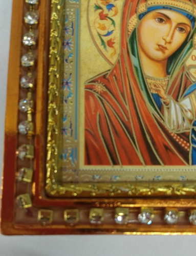 Икона настольная Божией Матери "Казанская", пластиковая рамка, 6,4х8,6 см, У-0768 фото 5