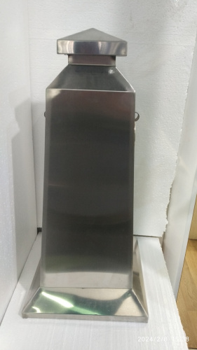 Столбик ограждения металлический, 32х67 см, цвет "под серебро", У-1079 фото 4