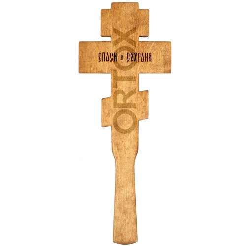 Крест требный деревянный прямоугольный резной, 10,5х27,5 см фото 9