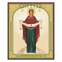 Икона Божией Матери "Покров Пресвятой Богородицы", МДФ №2, 10х12 см