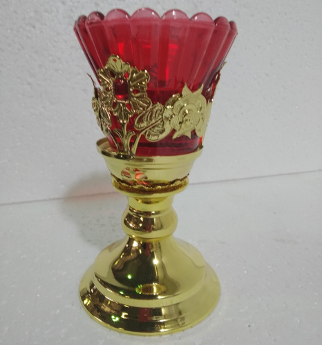 Лампада настольная, цинковый сплав, 9х14 см, №3, У 55-0013 фото 2